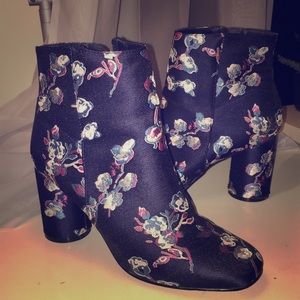 Urban Outfitters Floral Ankle Boots